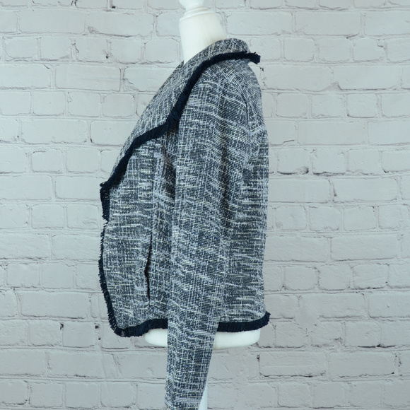NWT RACHEL ZOE Tweed & Fringe Blazer - Picture 3 of 8